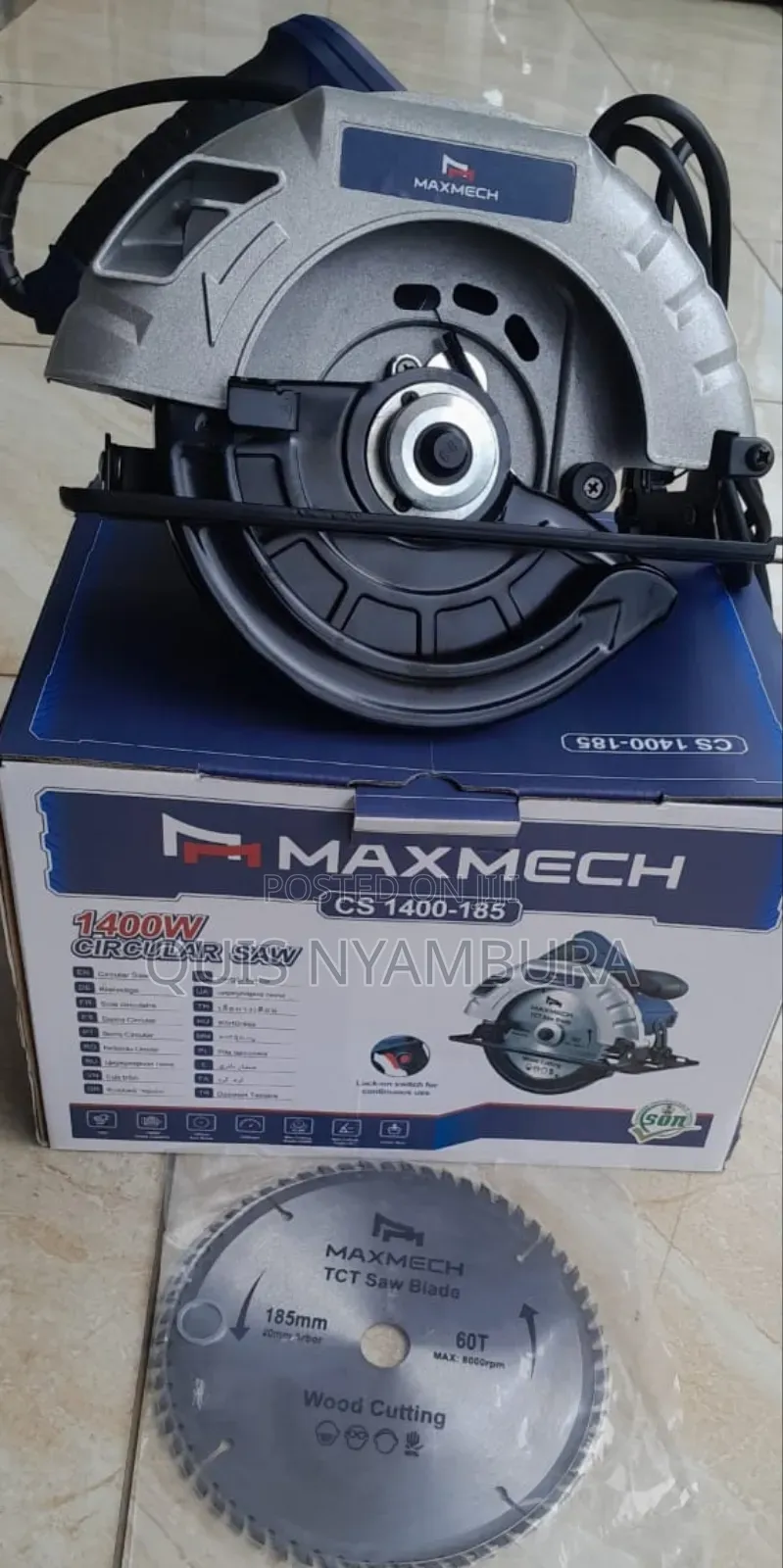 Circular Saw/Electric Circular Saw 1400w Maxmech