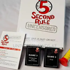5 Second Rule Uncensored Card Game ^Spit It Out or Not