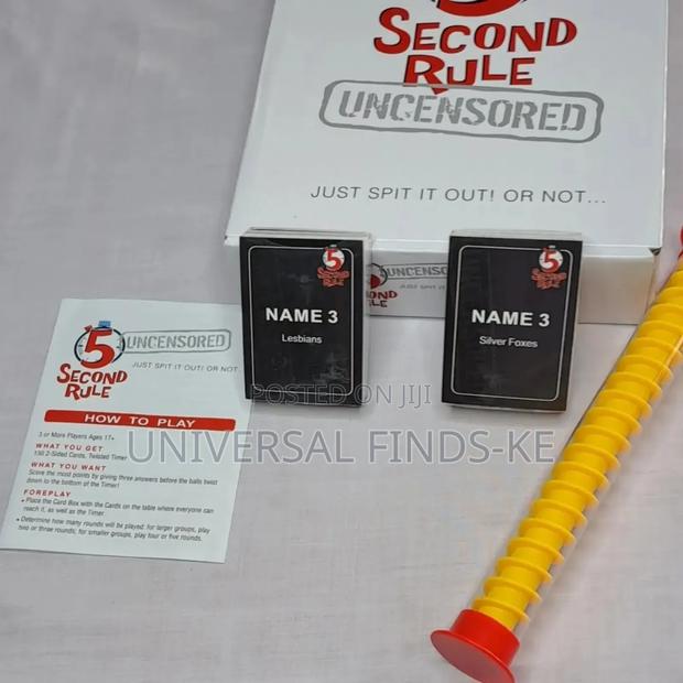5 Second Rule Uncensored Card Game Party Card Game - main view