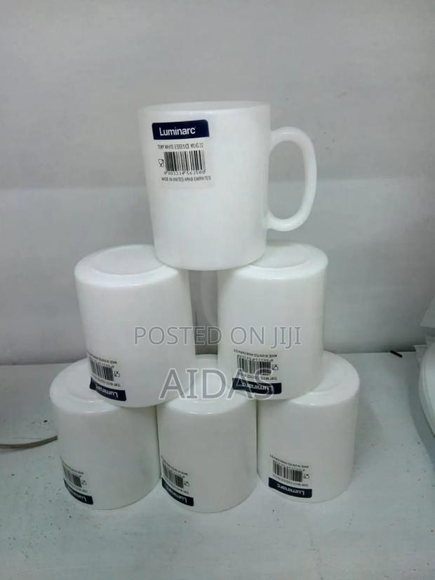 6 PCS Plain White Luminarc Cups