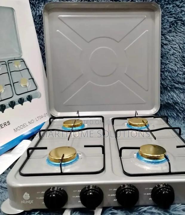Nunix 4 Burner Table Top Gas Cooker Stove - Auto Ignition
