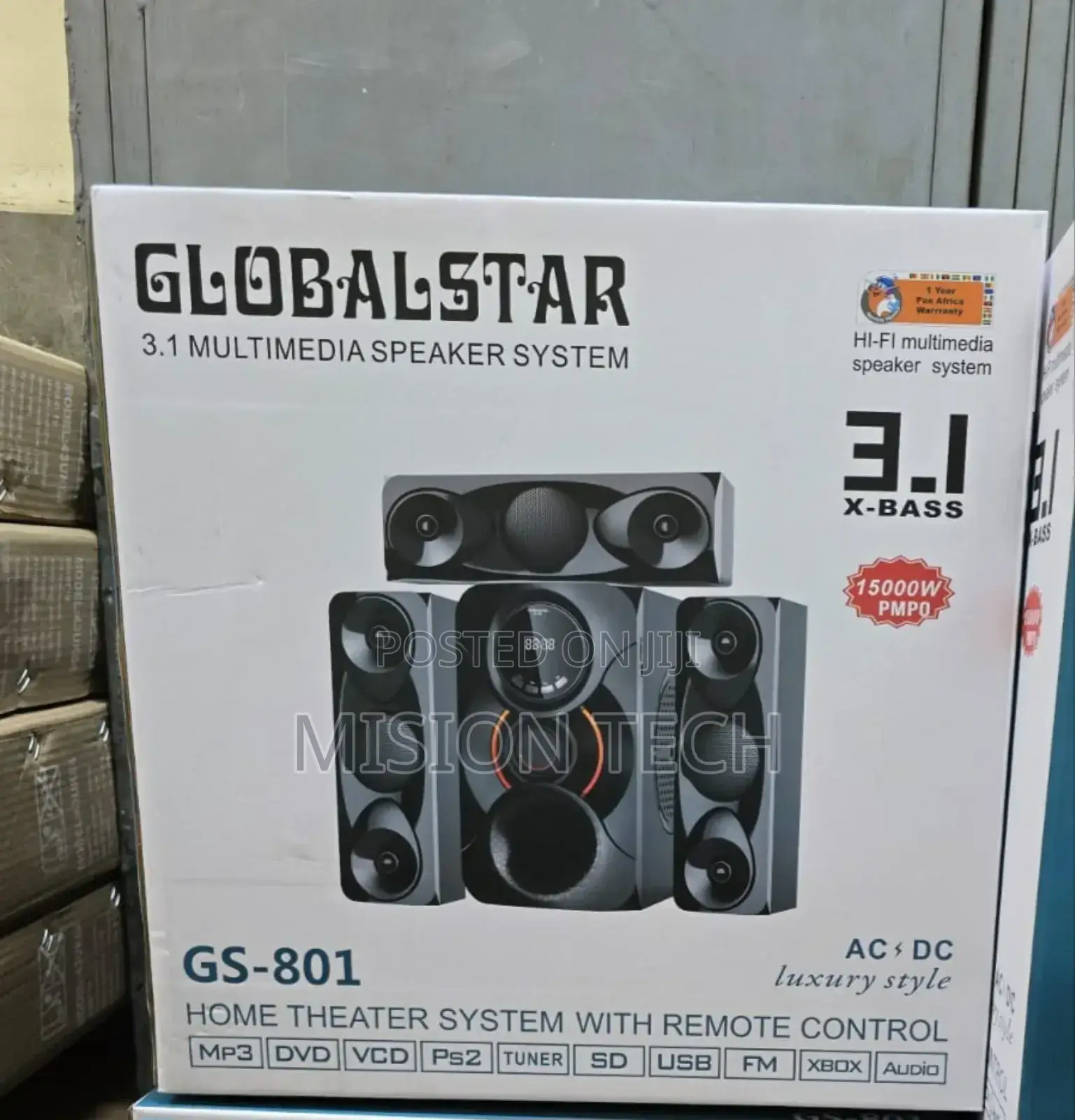 3.1ch Globalstar Home Theater System With Remote Control 