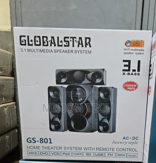3.1ch Globalstar Home Theater System With Remote Control - main view