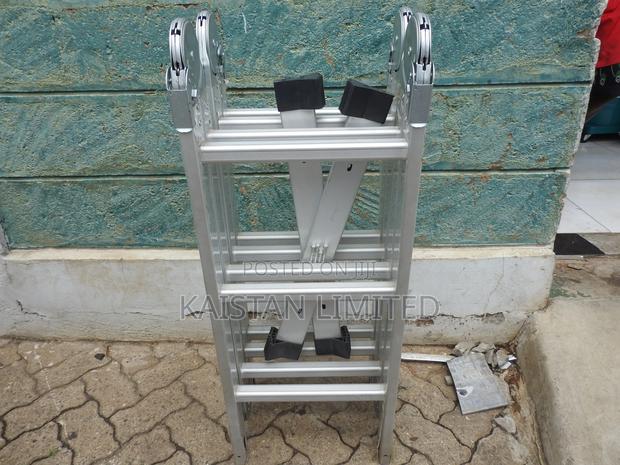 4x3 Aluminium Folding Ladder - 12ft Multi-Use - thumbnail 2