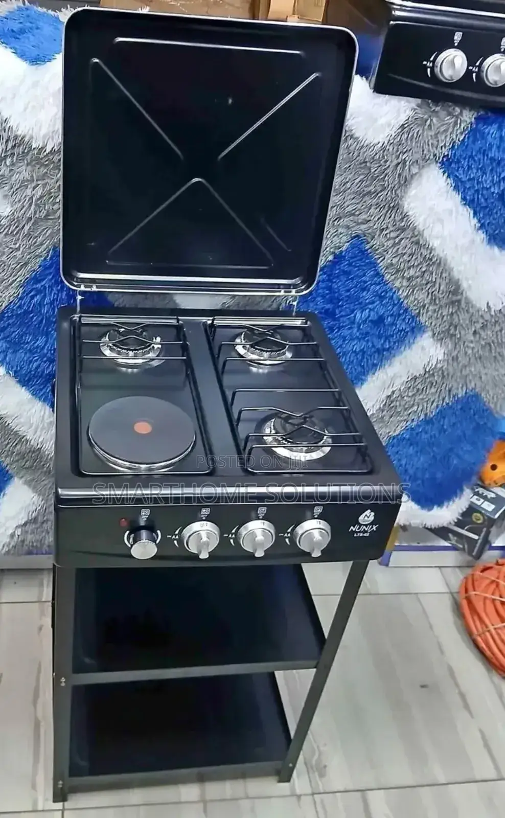 Nunix 3 +1 ( 3 Gas +1 Electric) Automatic Standing Burner