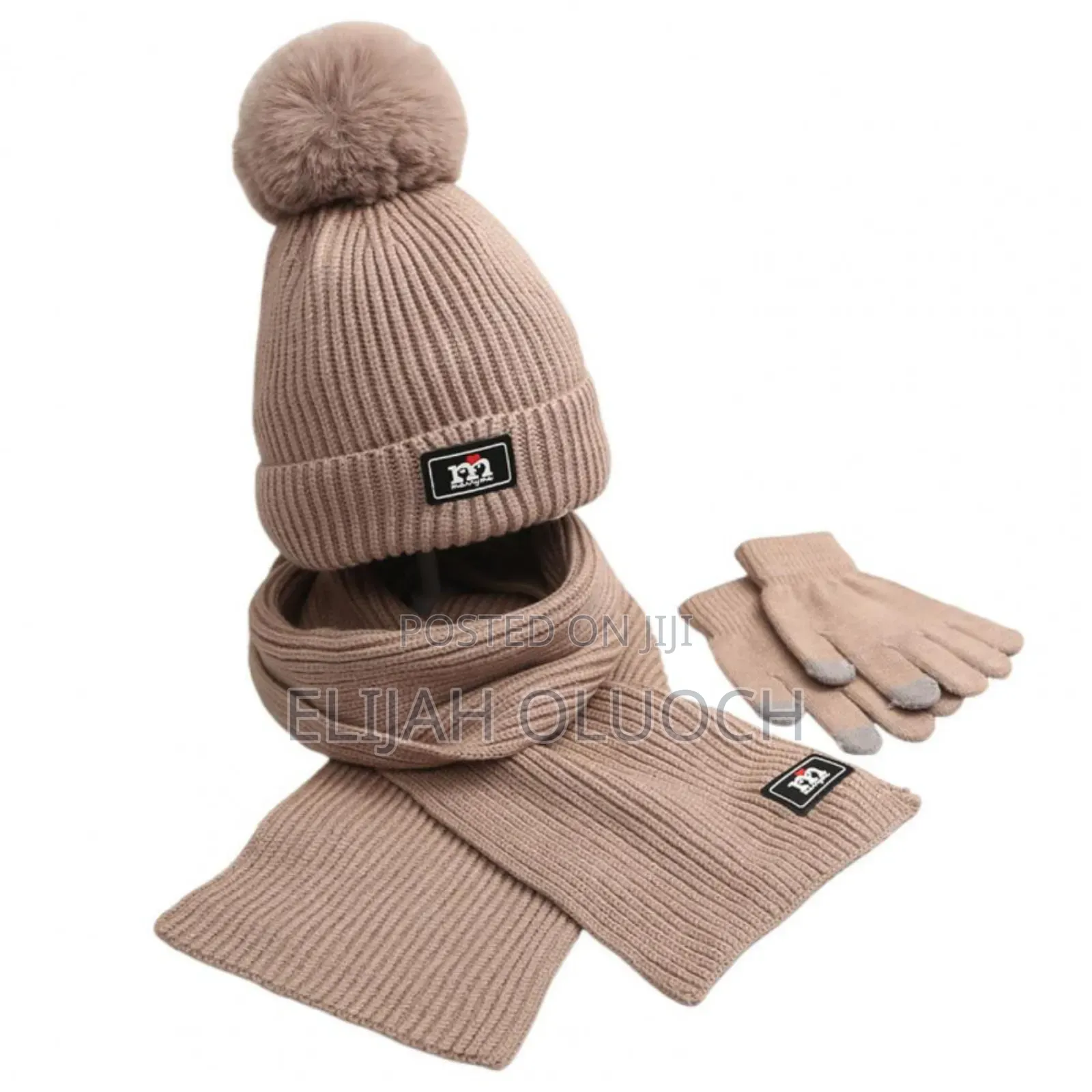 3 in 1winter Adult's Beenies Hat,Scarf Set and Gloves