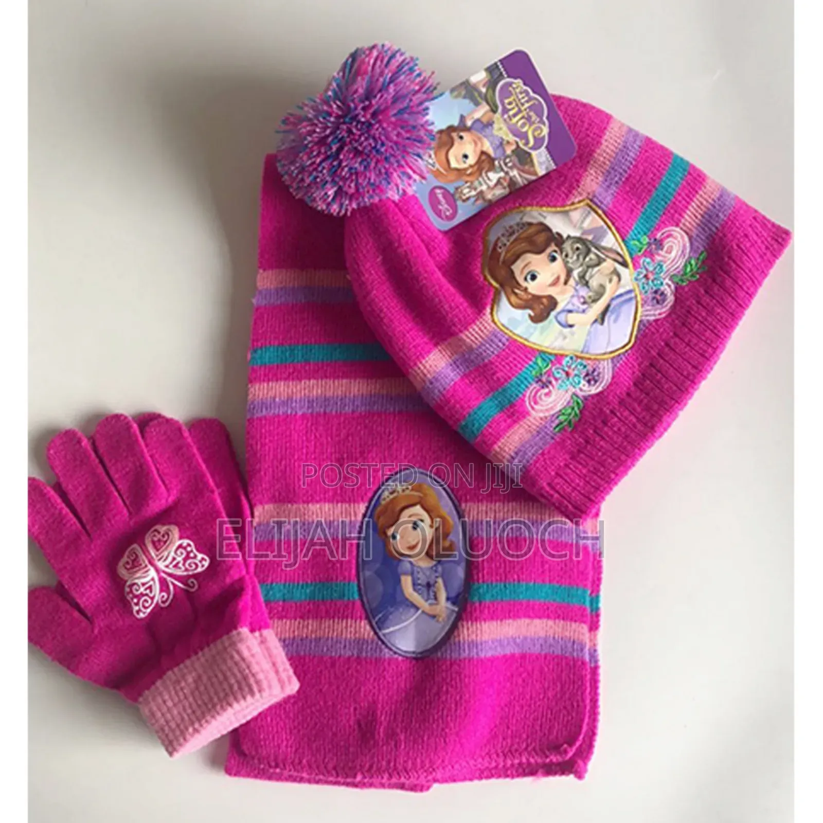 3 in 1winter Kids Themed Beenies Hat,Scarf Set and Gloves