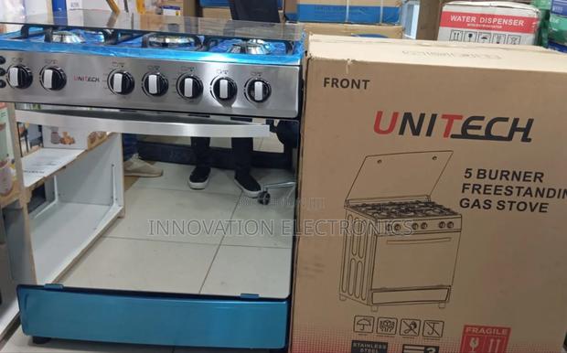 60*80 Unitech 5 Burner Freestanding Full Gas Cooker