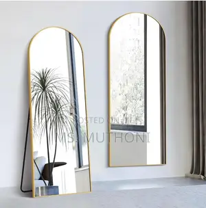 Big Arched Mirror Full Length Black, 160x60cm