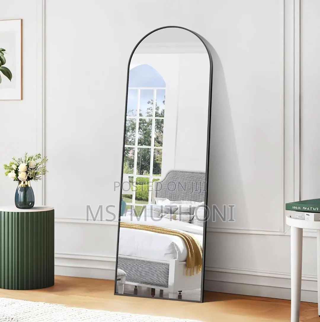 Big Arched Mirror Full Length Black, 160x60cm