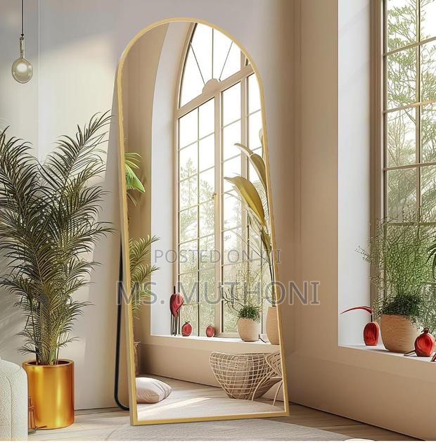 Big Arched Mirror Full Length Black, 160x60cm - main view