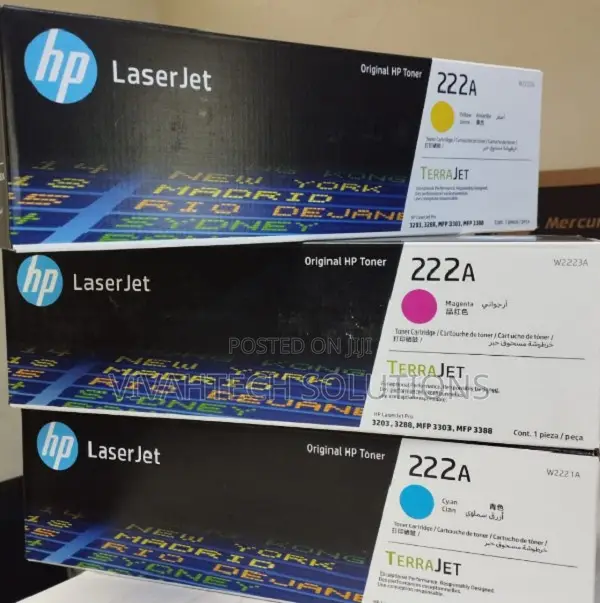 Hp 222a Original Laserjet Toner Cartridge Color Y M C