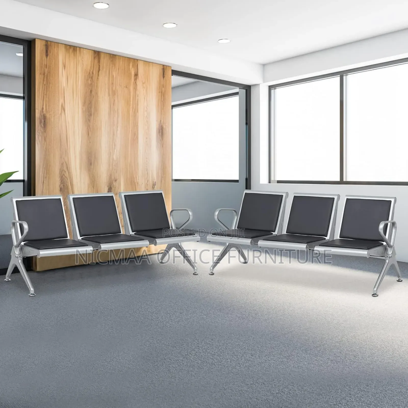 3 Link Padded Waiting Bench