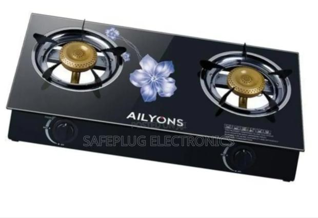 Ailyons 2 Burner - Glass-Top Gas Cooker Double Burner