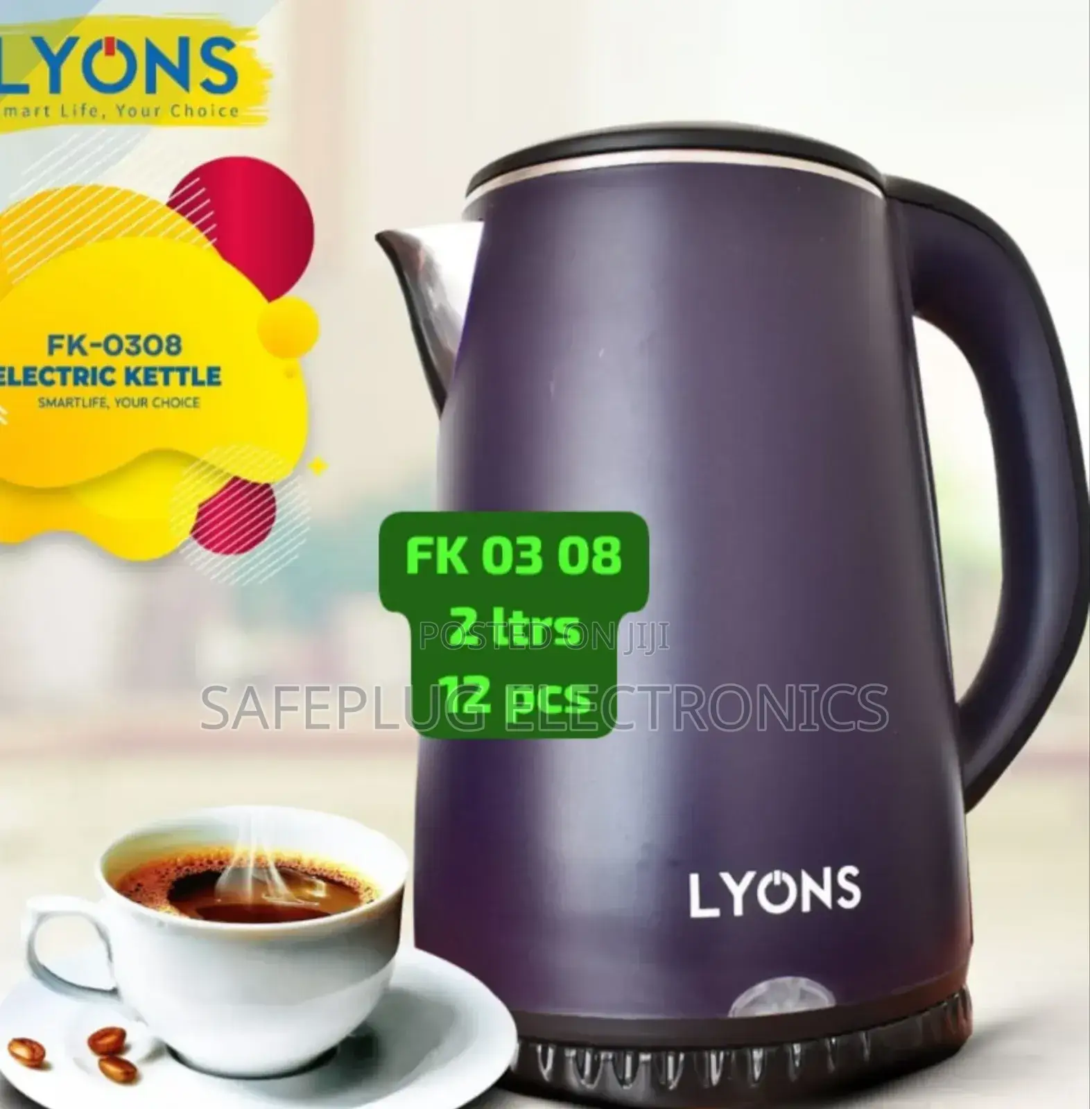 Ailyons Electric Kettle 2.2ltrs Water Boiler Jug Auto Shut
