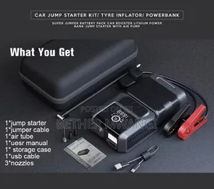 Car Jump Starter Kit With Tyre Inflator and Power Bank