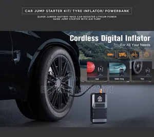 Car Jump Starter Kit With Tyre Inflator and Power Bank