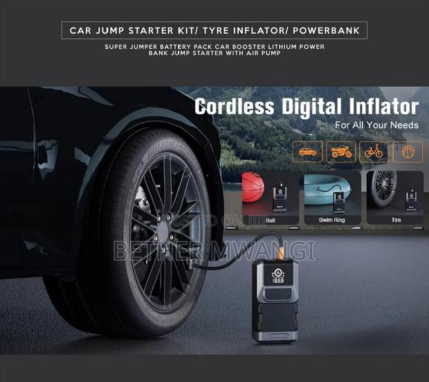 Car Jump Starter Kit With Tyre Inflator and Power Bank - thumbnail 3