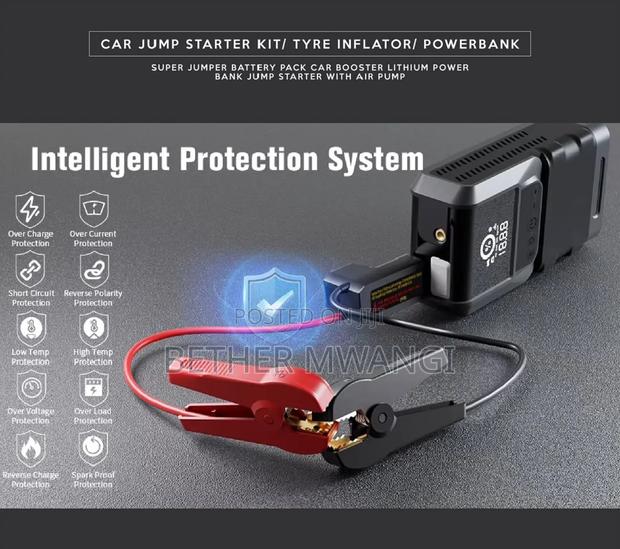 Car Jump Starter Kit With Tyre Inflator and Power Bank - thumbnail 4