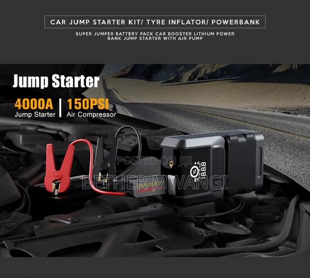 Car Jump Starter Kit With Tyre Inflator and Power Bank - thumbnail 6