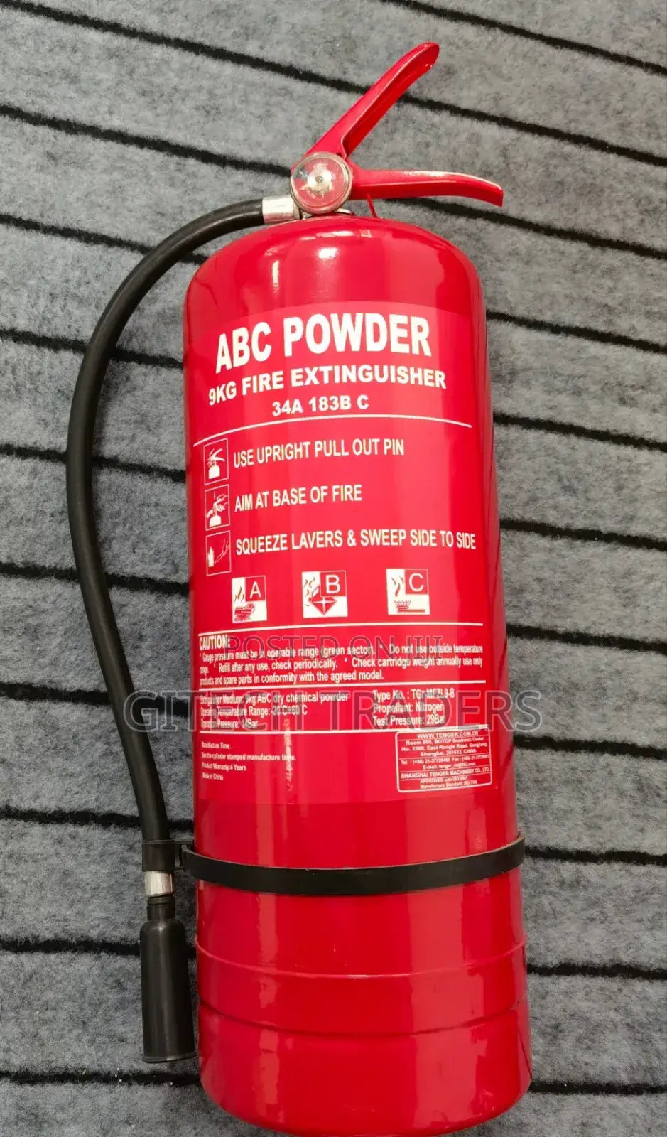 9kg Dry Powder Fire Extinguisher