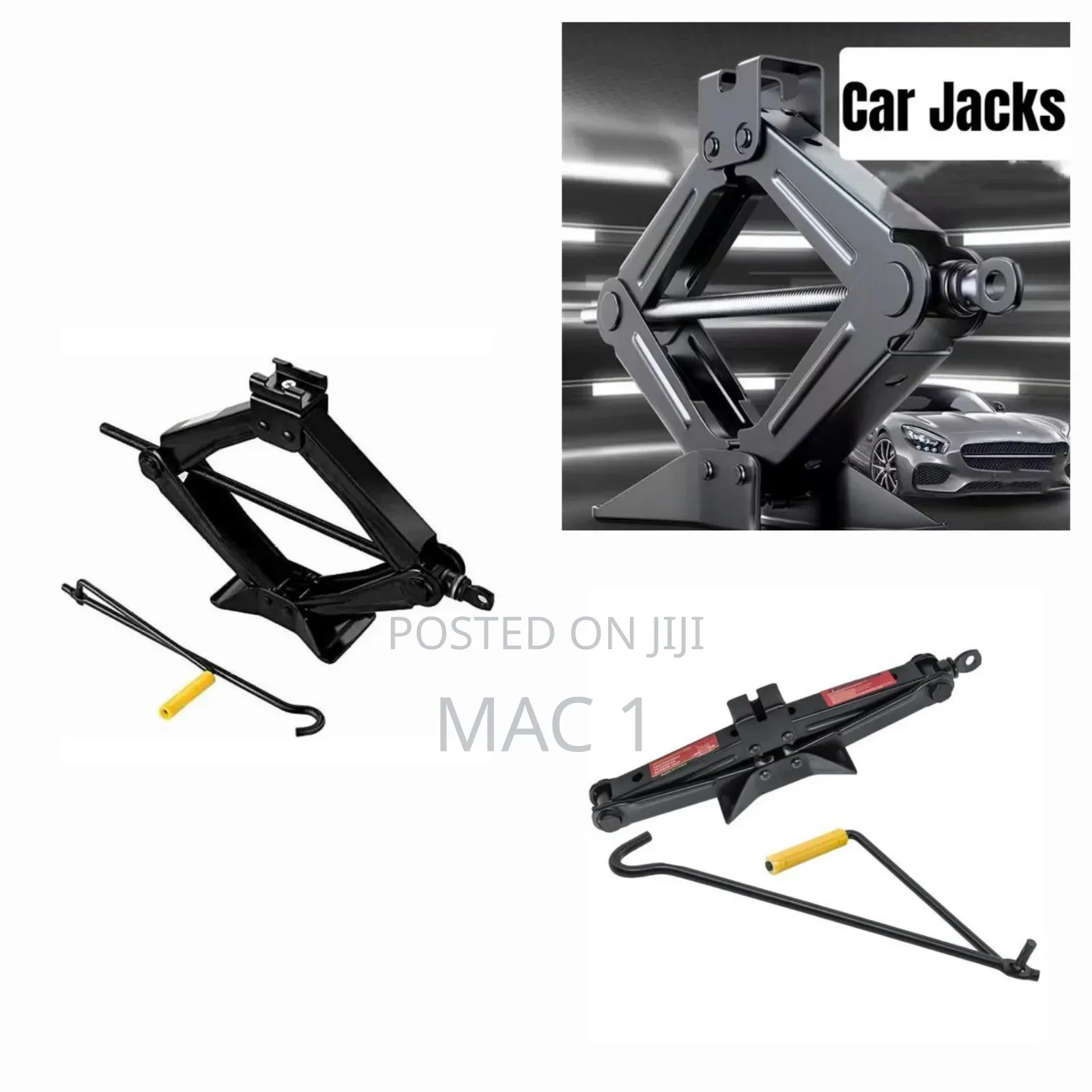 Heavy-Duty Scissor Car Jack - Portable Vehicle Lifting Tool