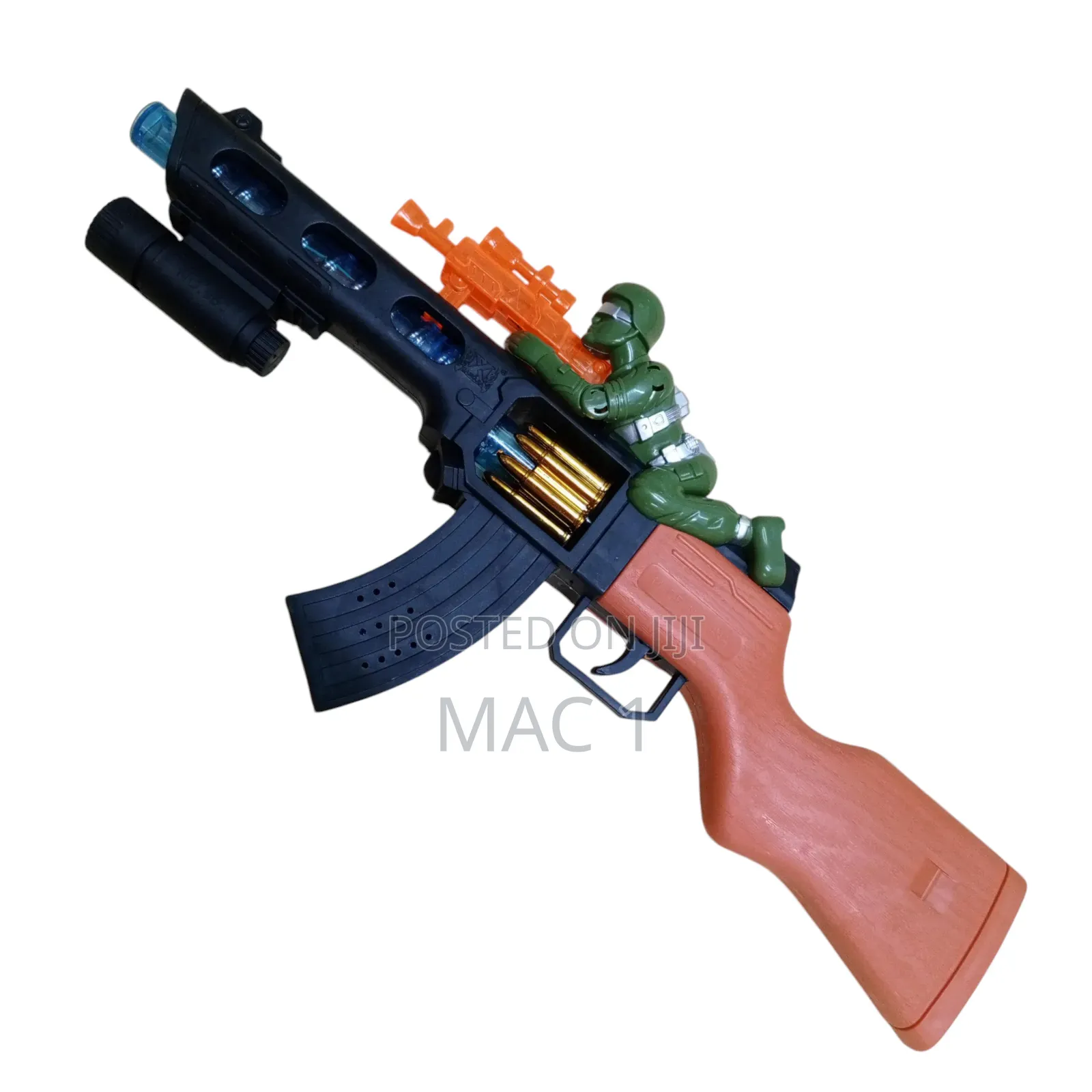 Toy Ak-47 Gun With Lights, Sounds, and Soldier Figure