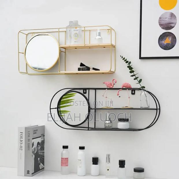 Nordic Rectangular Metal Bathroom Shelf - main view