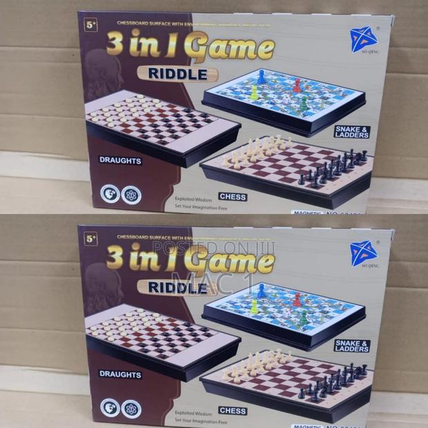 Chess Draught 3 in 1 General Board Game - main view