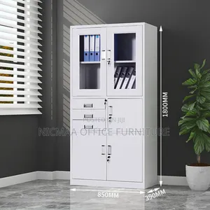 2-Door Metallic Filing Cabinet With Safe