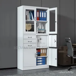 2-Door Metallic Filing Cabinet With Safe