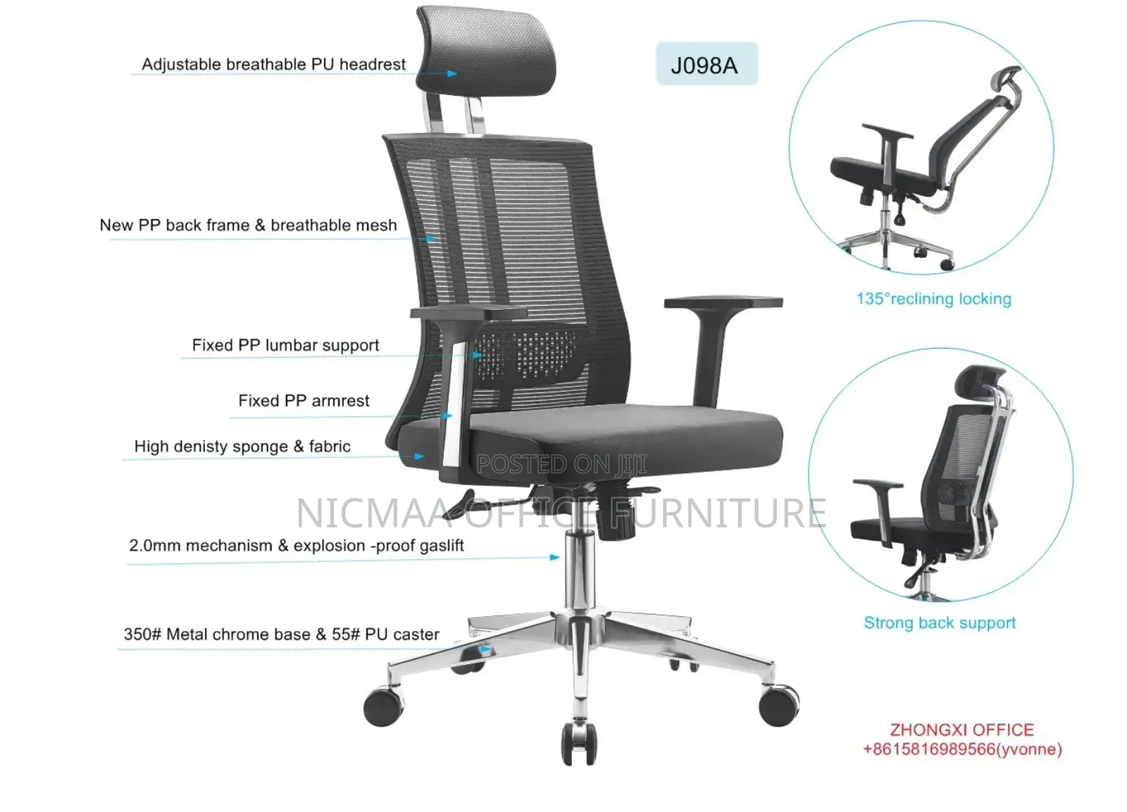 Jo98a Orthopedic Office Chair