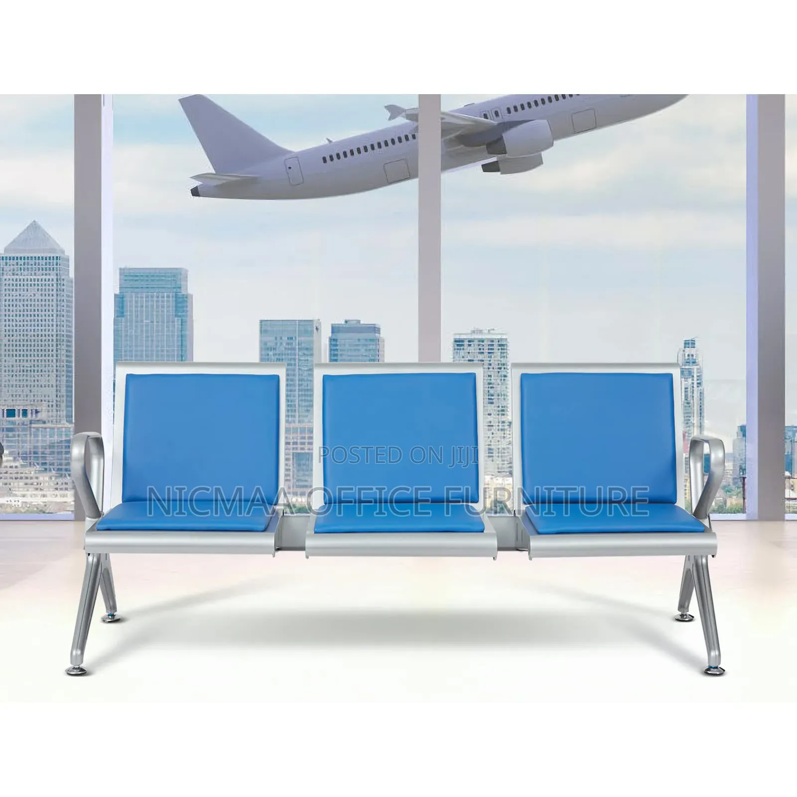 3-Link Heheavy-Duty Waiting Bench
