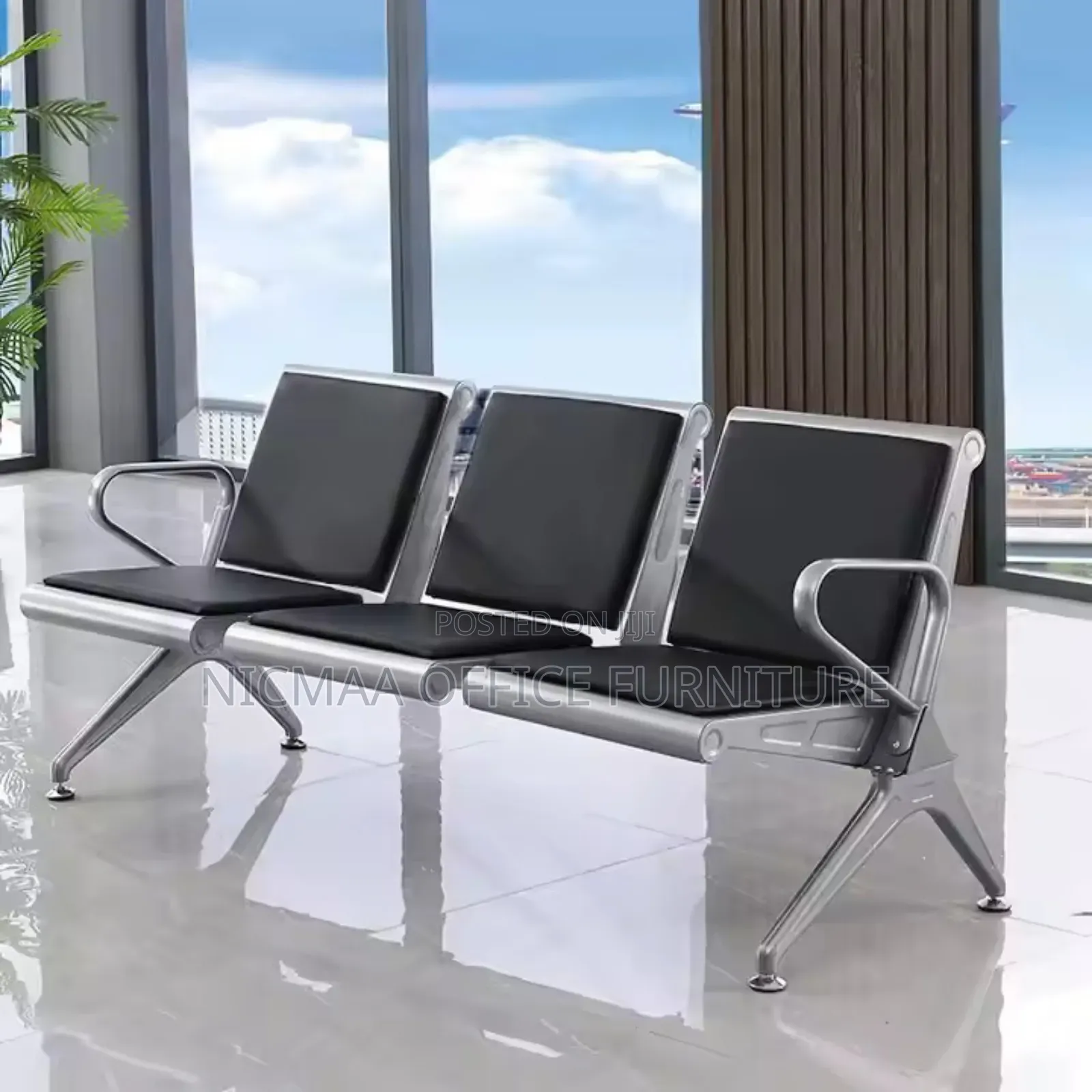 3-Link Heheavy-Duty Waiting Bench
