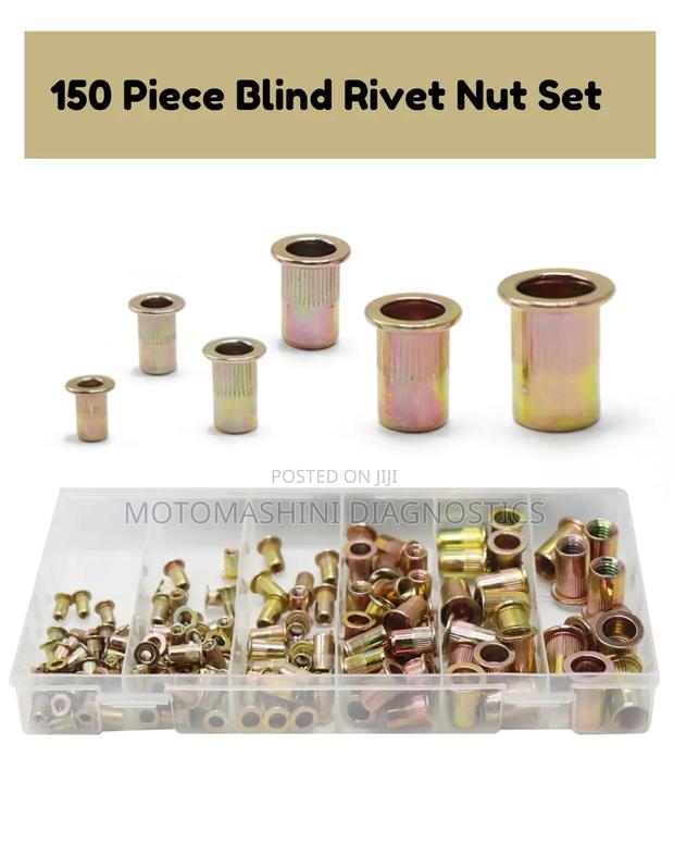 150 Piece Blind Rivet Nut Set for the Hand Rivet Nut Tool