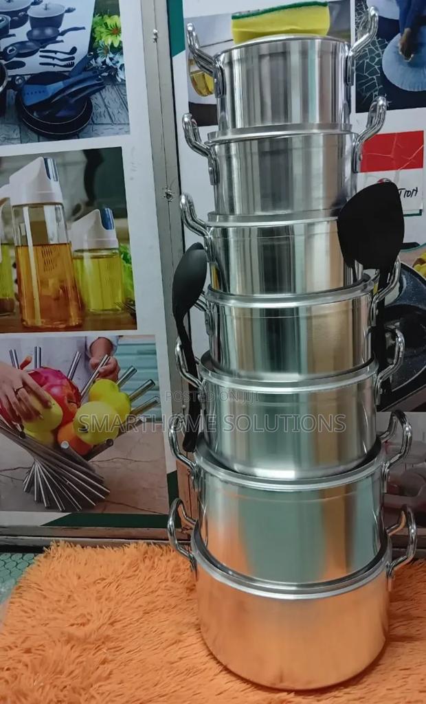 Tornado 14 Pieces Heavy Aluminium Stainless Pot Sufuria Set - main view