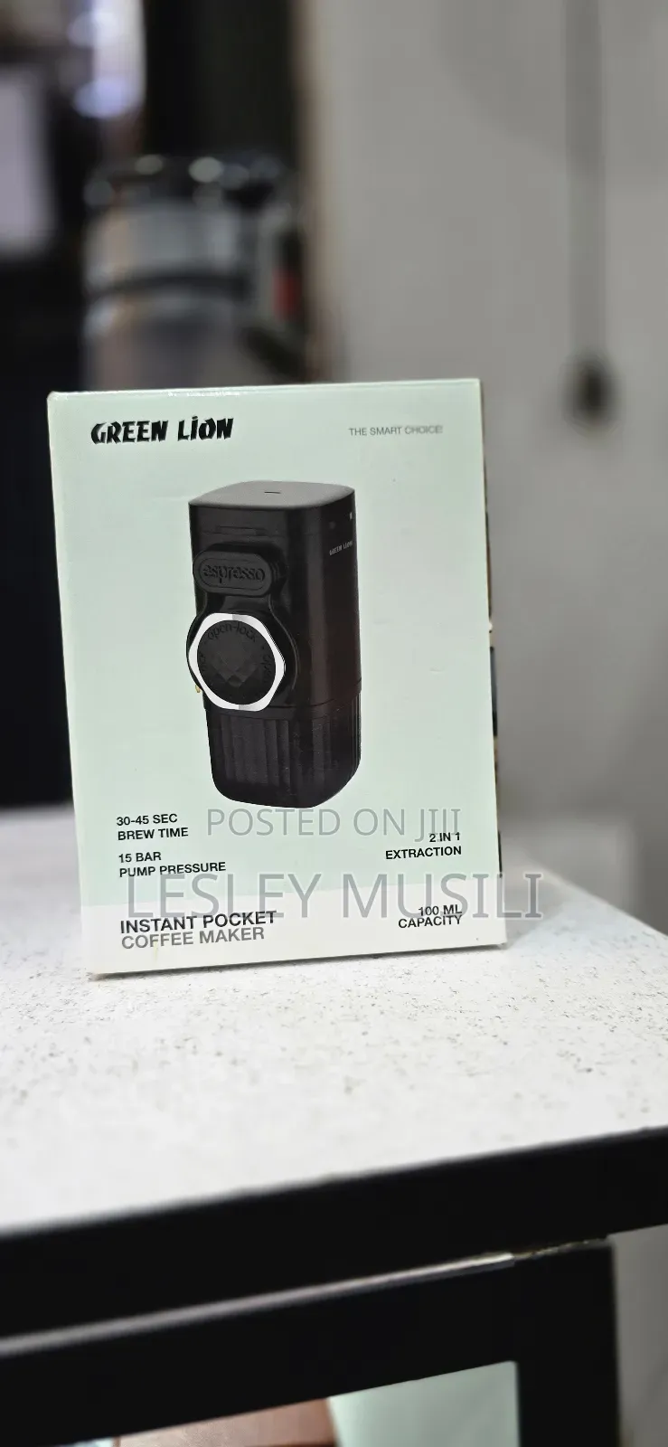 Green Lion Instant Pocket Coffee Maker 100ml - Black