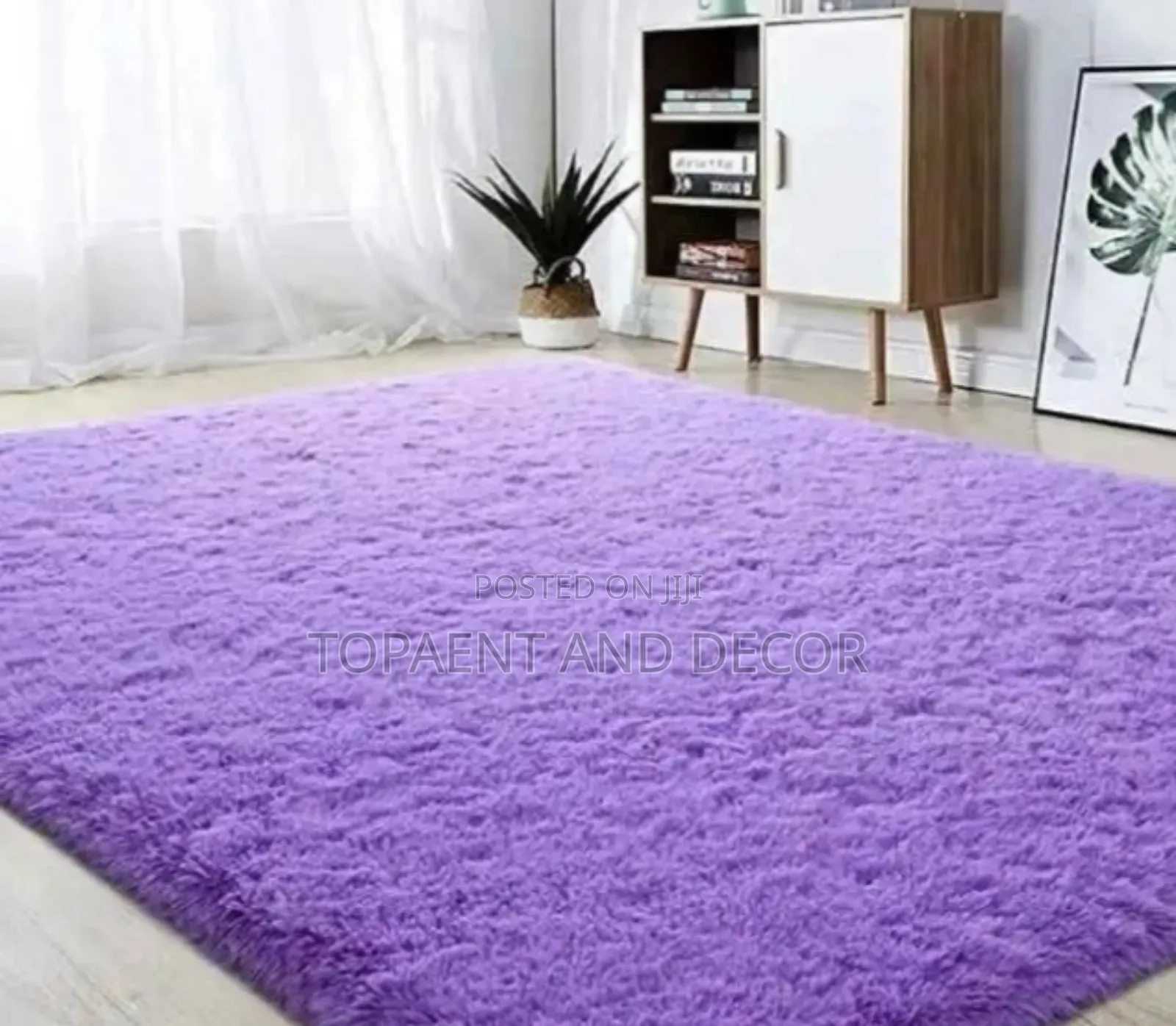 Well Designed Purple Fluffy Carpet