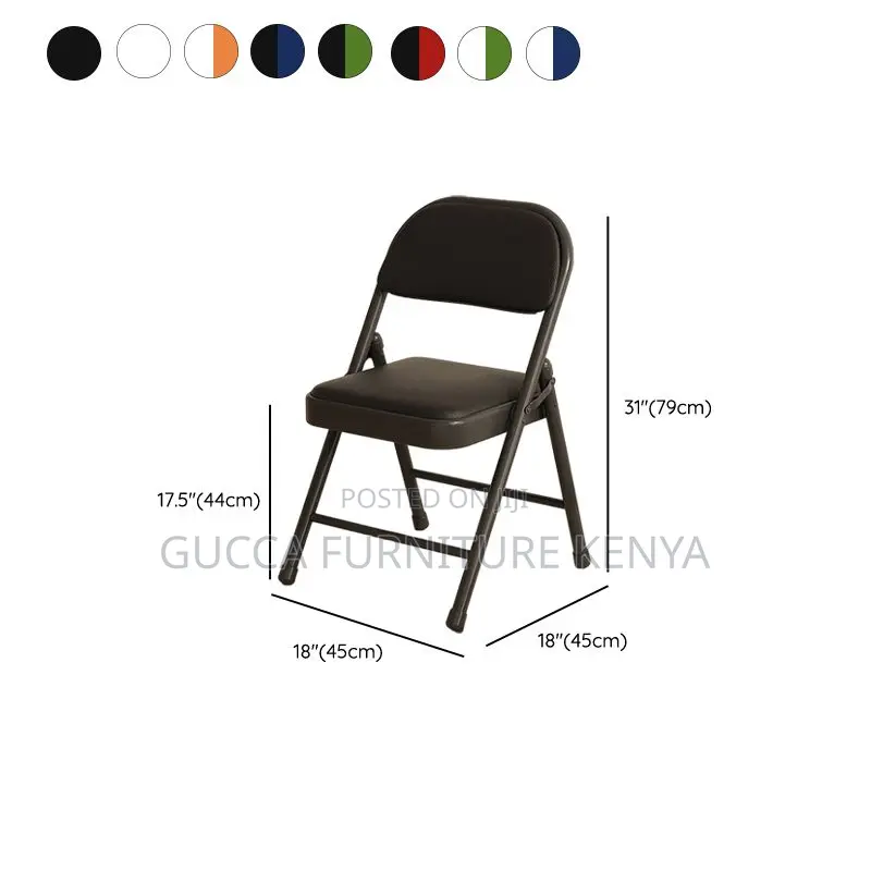 Office Chairs: Steel Amless Non-Swivel Foldable Chair