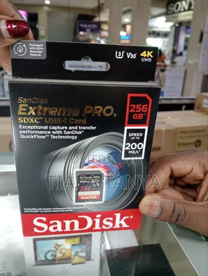 Sandisk Extreme Pro 256gb SDXC Uhs-I Card for Camera