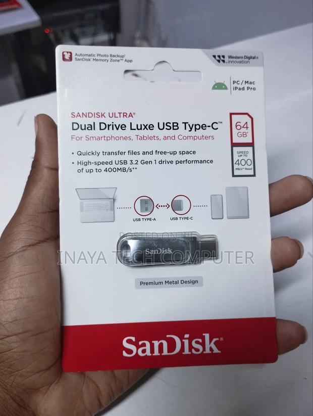 Sandisk Ultra Luxe Usb Type-C Flash Drive - 64gb