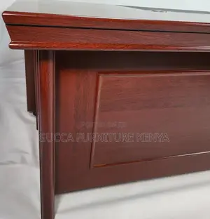Office Tables:Mahogany Executive Office Desk With Pedestal