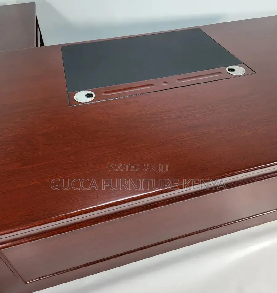 Office Tables:Mahogany Executive Office Desk With Pedestal