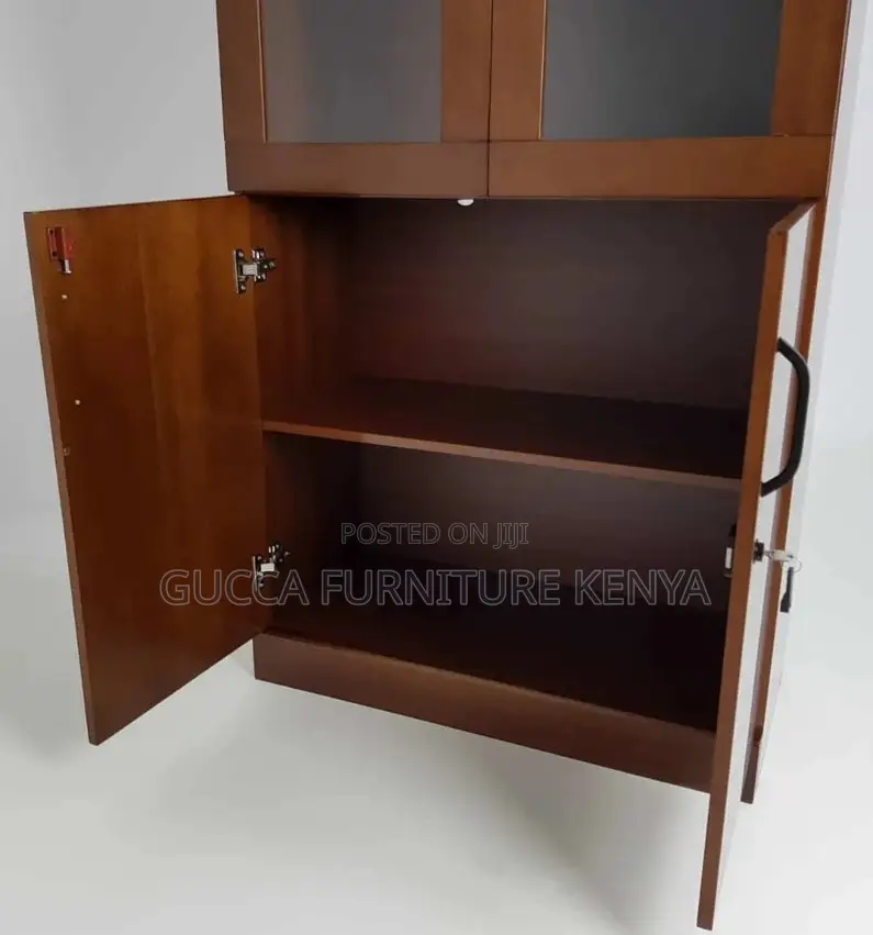 Cabinets:Real Wood Veneer Two Door Executive Bookcase