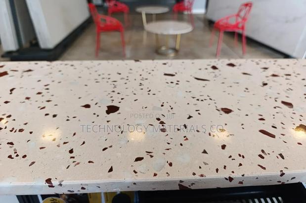 Warm Beige Terrazzo Slabs (8ft * 5.24ft)