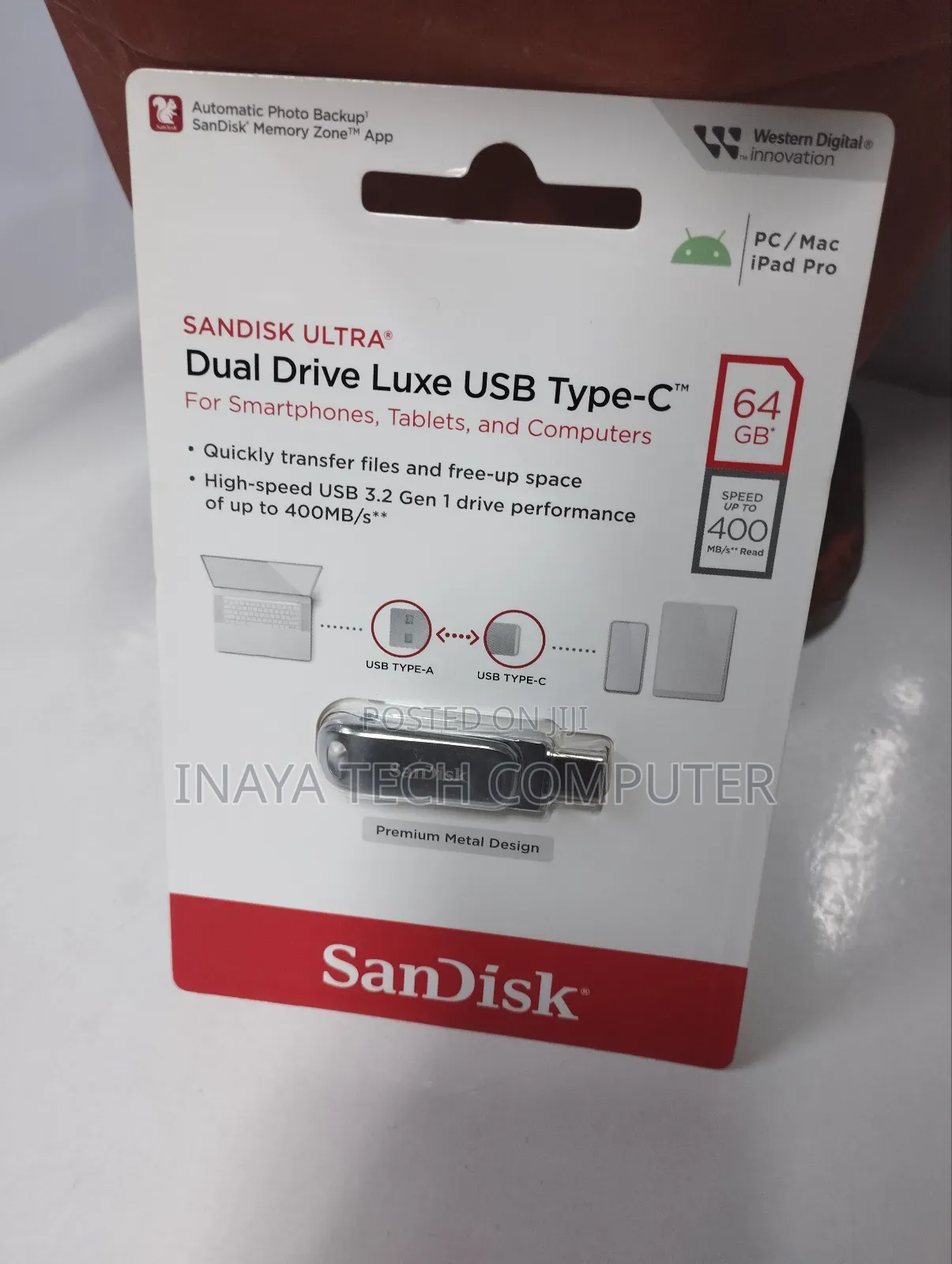 Sandisk Ultra 64gb Dual Drive Luxe Flash Disk