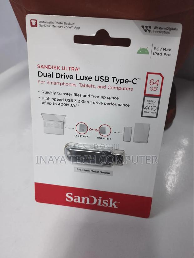 Sandisk Ultra 64gb Dual Drive Luxe Flash Disk