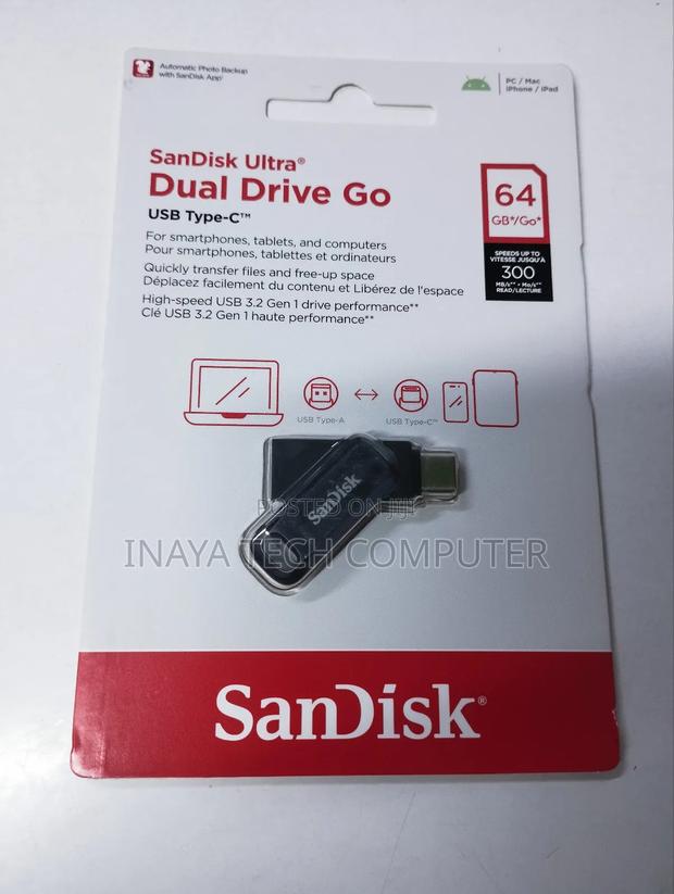 Sandisk 64gb Usb-C Dual Drive Go Flash Drive