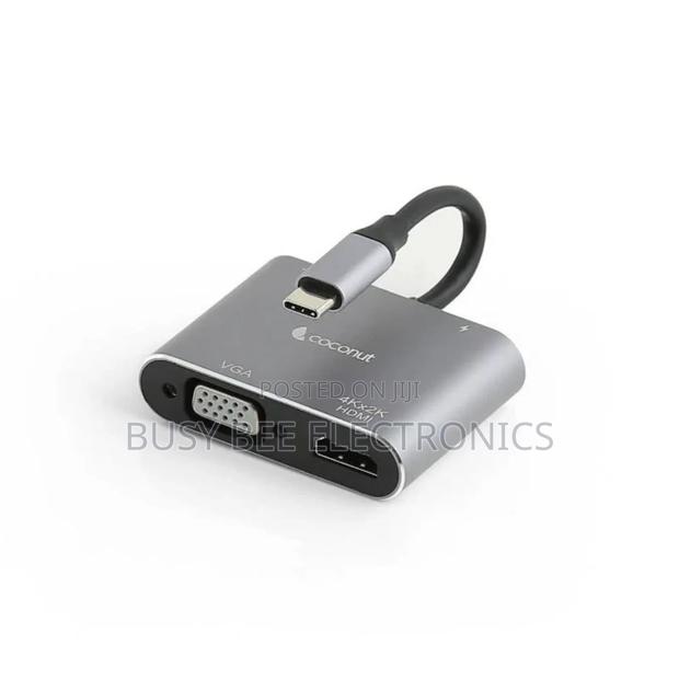 4 in 1 Adapter: Usb-C to Hub Pd+ HDTV + Vga + Usb