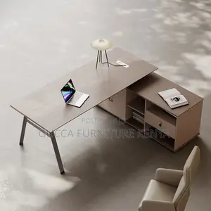 Office Tables:180cm Modern Desk With Exterior Storage Unit